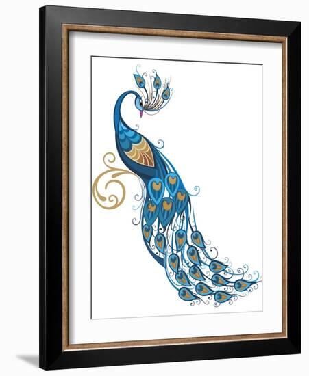 Peacock-worksart-Framed Art Print