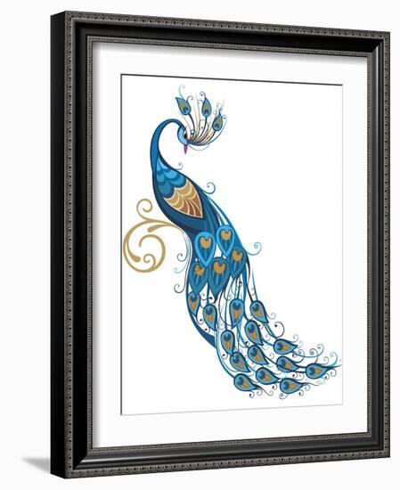 Peacock-worksart-Framed Art Print