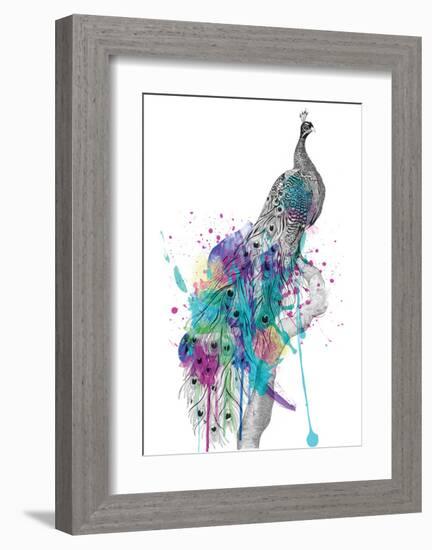 Peacock-Karin Roberts-Framed Art Print
