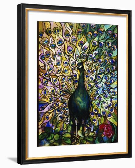 Peacock-American School-Framed Giclee Print