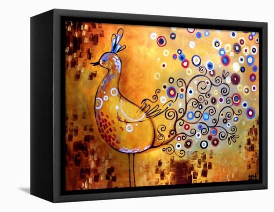 Peacock-Natasha Wescoat-Framed Premier Image Canvas