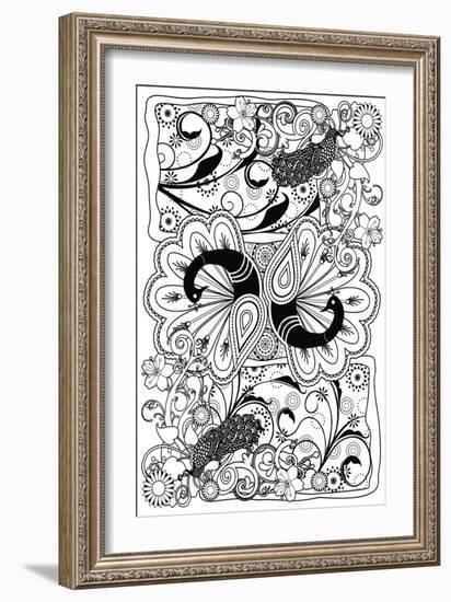 Peacock-Art House Design-Framed Giclee Print