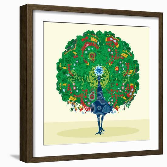 Peacock-Teofilo Olivieri-Framed Giclee Print