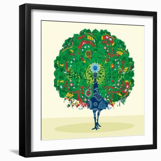 Peacock-Teofilo Olivieri-Framed Giclee Print