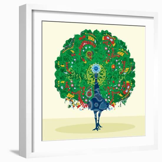 Peacock-Teofilo Olivieri-Framed Giclee Print