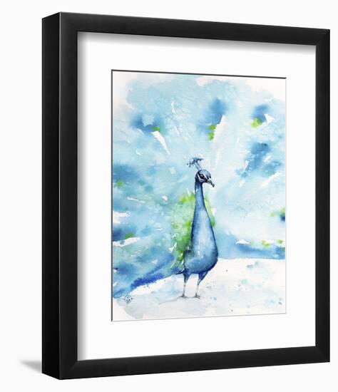 Peacocking Around-Sillier than Sally-Framed Art Print