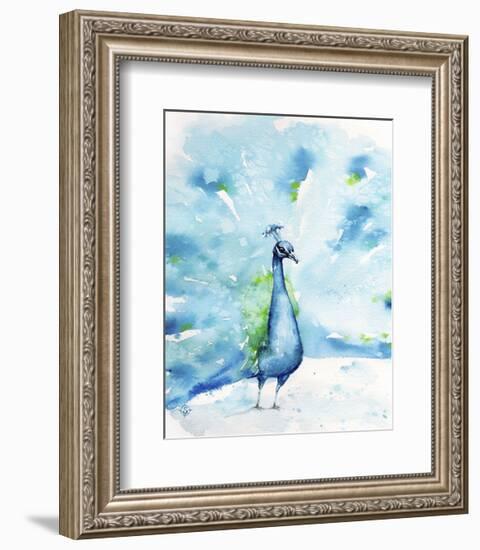 Peacocking Around-Sillier than Sally-Framed Art Print