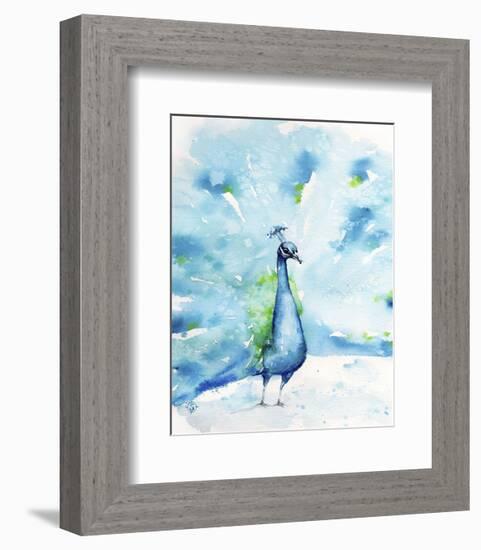 Peacocking Around-Sillier than Sally-Framed Art Print