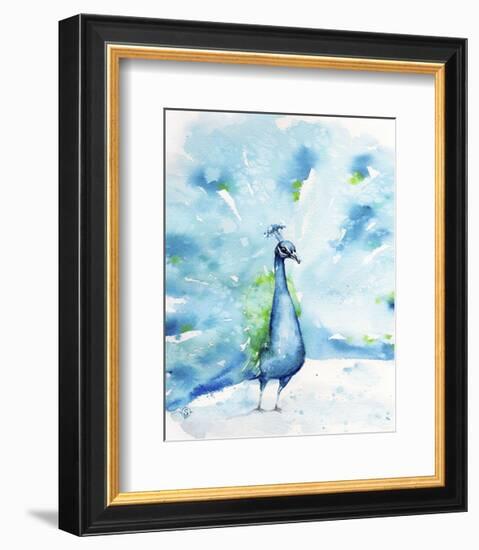 Peacocking Around-Sillier than Sally-Framed Art Print