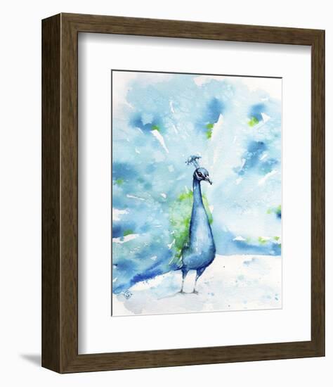 Peacocking Around-Sillier than Sally-Framed Art Print