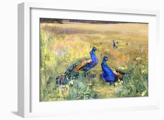 Peacocks in a Field-Mildred Anne Butler-Framed Giclee Print