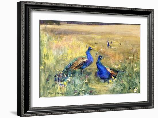 Peacocks in a Field-Mildred Anne Butler-Framed Giclee Print