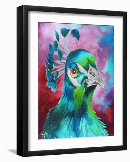 Peacocks of a Feather-Elizabeth Medley-Framed Art Print