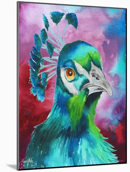 Peacocks of a Feather-Elizabeth Medley-Mounted Art Print