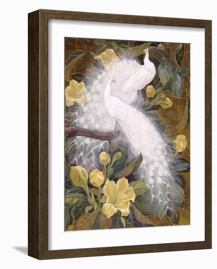 Peacocks on Copa De Oro-Jesse Arms Botke-Framed Art Print