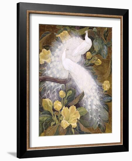 Peacocks on Copa De Oro-Jesse Arms Botke-Framed Art Print