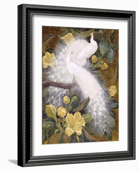 Peacocks on Copa De Oro-Jesse Arms Botke-Framed Art Print