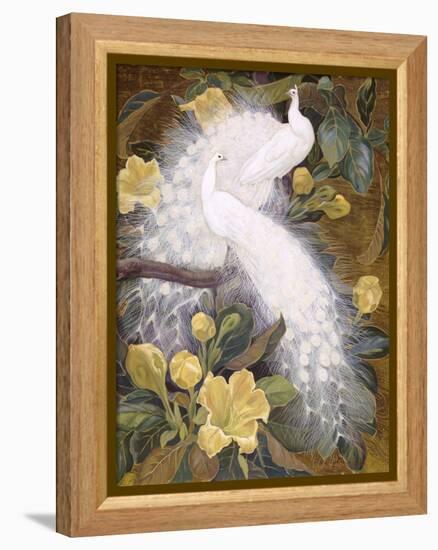 Peacocks on Copa De Oro-Jesse Arms Botke-Framed Stretched Canvas