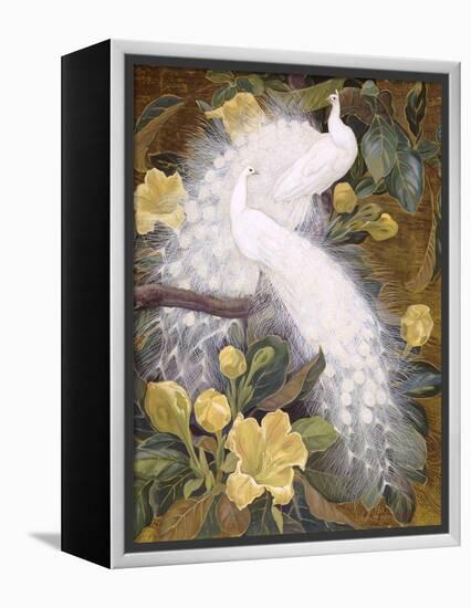 Peacocks on Copa De Oro-Jesse Arms Botke-Framed Stretched Canvas