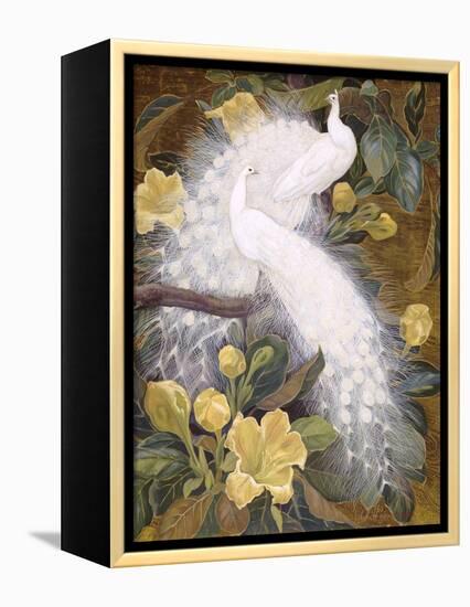 Peacocks on Copa De Oro-Jesse Arms Botke-Framed Stretched Canvas