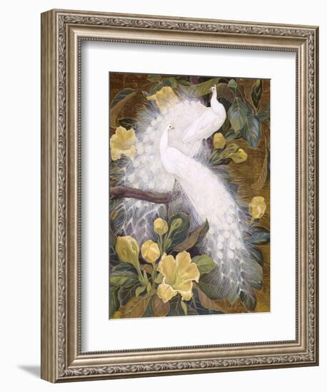 Peacocks on Copa De Oro-Jesse Arms Botke-Framed Art Print