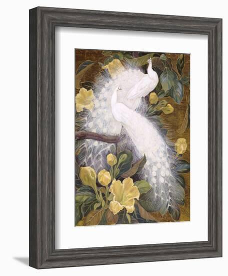 Peacocks on Copa De Oro-Jesse Arms Botke-Framed Art Print