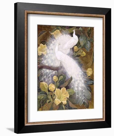 Peacocks on Copa De Oro-Jesse Arms Botke-Framed Art Print