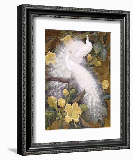 Peacocks on Copa De Oro-Jesse Arms Botke-Framed Art Print