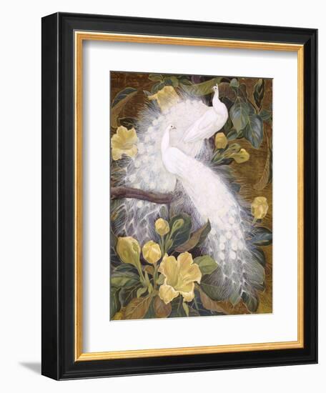 Peacocks on Copa De Oro-Jesse Arms Botke-Framed Art Print