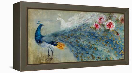 Peacocks-Mei-Framed Stretched Canvas