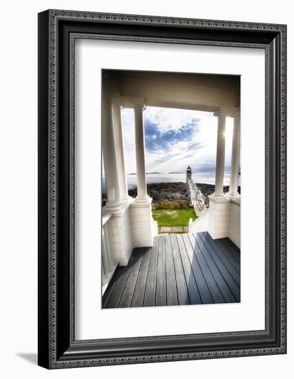 Peak Out to The Sea, Marshall Point, Maine-George Oze-Framed Photographic Print