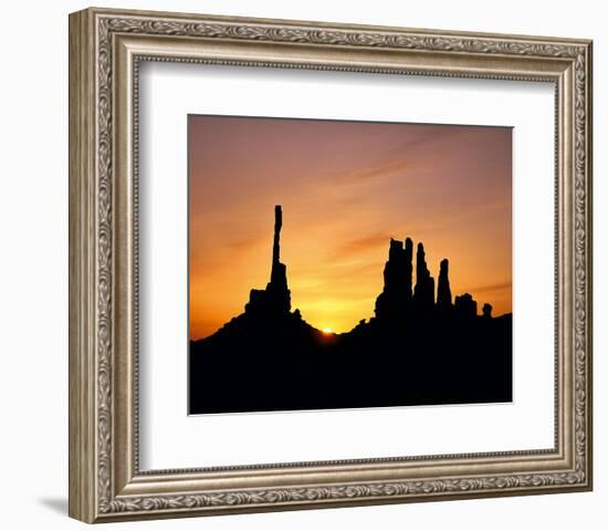 Peak Silhouettes-null-Framed Premium Giclee Print