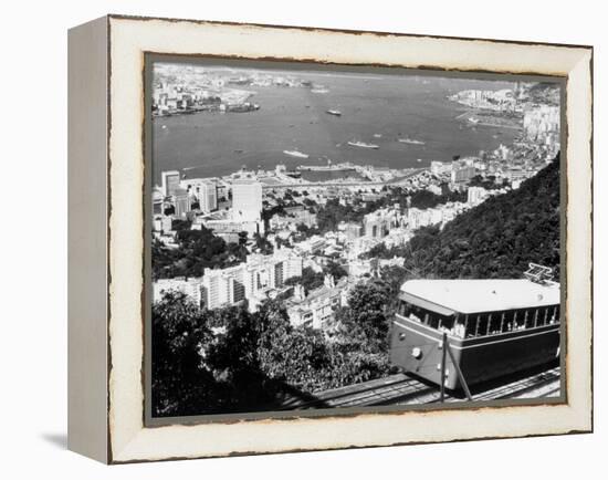 Peak Train with Hong Kong in Foreground-Philip Gendreau-Framed Premier Image Canvas