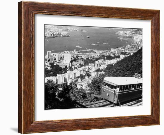 Peak Train with Hong Kong in Foreground-Philip Gendreau-Framed Photographic Print