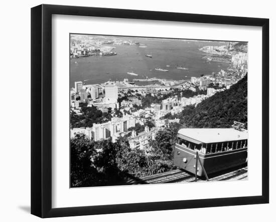 Peak Train with Hong Kong in Foreground-Philip Gendreau-Framed Photographic Print