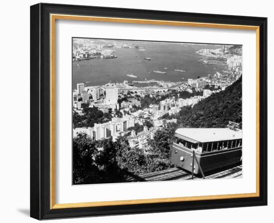 Peak Train with Hong Kong in Foreground-Philip Gendreau-Framed Photographic Print