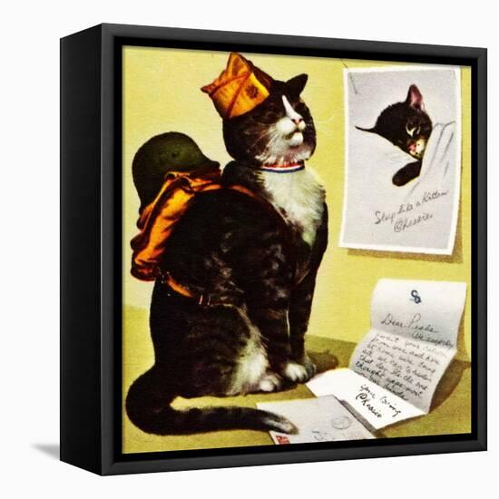 Peake's Favorite Pin-Up Girl-Charles Bracker-Framed Premier Image Canvas