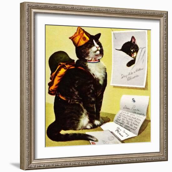 Peake's Favorite Pin-Up Girl-Charles Bracker-Framed Giclee Print