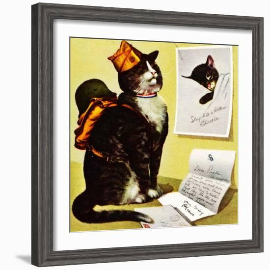 Peake's Favorite Pin-Up Girl-Charles Bracker-Framed Giclee Print