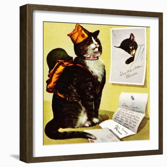 Peake's Favorite Pin-Up Girl-Charles Bracker-Framed Giclee Print