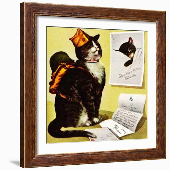 Peake's Favorite Pin-Up Girl-Charles Bracker-Framed Giclee Print