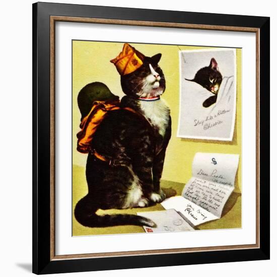 Peake's Favorite Pin-Up Girl-Charles Bracker-Framed Giclee Print