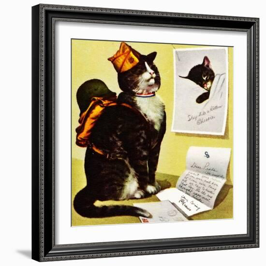 Peake's Favorite Pin-Up Girl-Charles Bracker-Framed Giclee Print