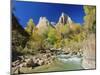 Peaks of Abraham and Isaac Tower Above the Virgin River, Utah, USA-Ruth Tomlinson-Mounted Photographic Print