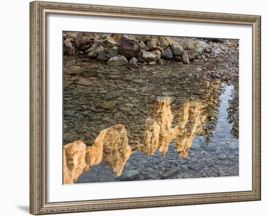 Peaks Reflecting in Small Pool at Mossy Cave at Bryce Canyon National Park, Utah, USA-Tom Norring-Framed Photographic Print