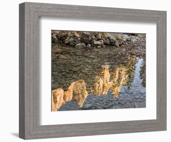 Peaks Reflecting in Small Pool at Mossy Cave at Bryce Canyon National Park, Utah, USA-Tom Norring-Framed Photographic Print