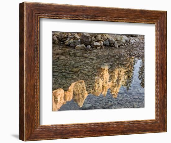 Peaks Reflecting in Small Pool at Mossy Cave at Bryce Canyon National Park, Utah, USA-Tom Norring-Framed Photographic Print