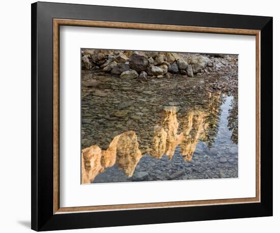 Peaks Reflecting in Small Pool at Mossy Cave at Bryce Canyon National Park, Utah, USA-Tom Norring-Framed Photographic Print