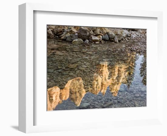 Peaks Reflecting in Small Pool at Mossy Cave at Bryce Canyon National Park, Utah, USA-Tom Norring-Framed Photographic Print