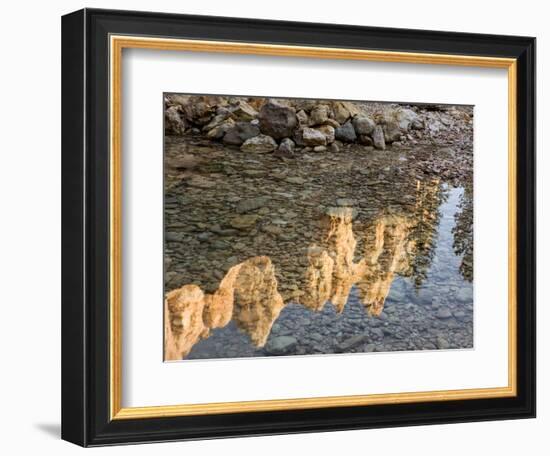 Peaks Reflecting in Small Pool at Mossy Cave at Bryce Canyon National Park, Utah, USA-Tom Norring-Framed Photographic Print